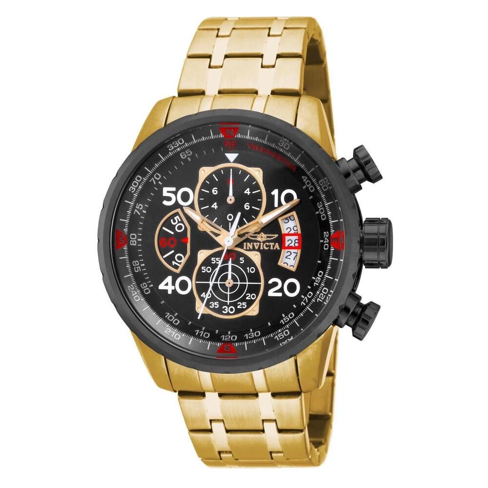 NWT Invicta 17206 Aviator | Chronograph | Black | Men's Watch